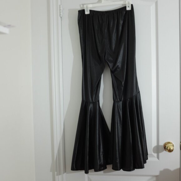 COPY - Vintage-Style Black Wide-Leg Flared Pants - Picture 2 of 8